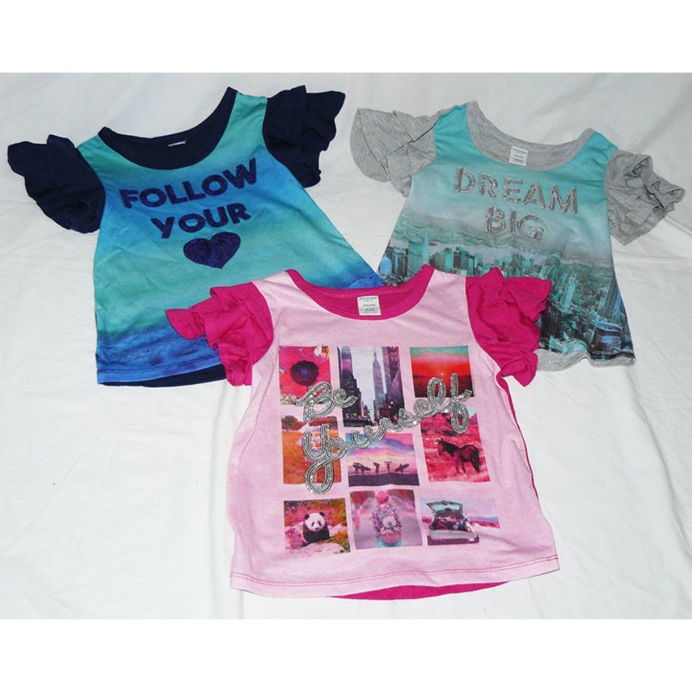 LOT of 3 girls shirts, JCP Sz 4/5, GUC - Dream Big